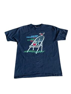 Vintage 1987 New York Philharmonic Free Parks Concert T-Shirt- Hanes 50-50-L
